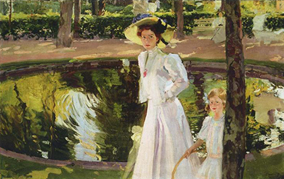 Marian in the Gardens, La Granja Joaquin Sorolla